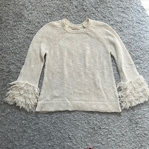 MICHAEL Michael Kors Fringe Sleeve Sweater
